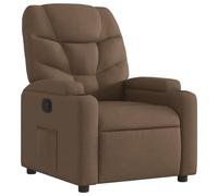 vidaXL Fauteuil inclinable chaise de relaxation, porte-gobelets, dossier et accoudoirs, marron tissu