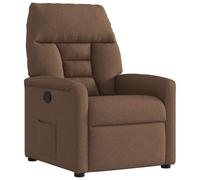 vidaXL Fauteuil inclinable Marron Tissu – Pour TV et personnes âgées