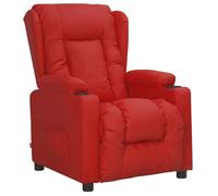 vidaXL Fauteuil Inclinable Meuble de Salon Chaise de Canapé Salle de Séjour Intérieur Dossier et Repose-Pied Réglables Rouge Bordeaux Similicuir