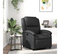 vidaXL Fauteuil Inclinable, Siège avec Accoudoirs, Chaise de Relaxation avec Dossier, Fauteuil TV de Salon, Moderne, Noir 371789