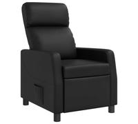 vidaXL Fauteuil inclinable Noir Simili Cuir