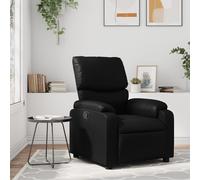 vidaXL Fauteuil inclinable de relaxation moderne avec repose-pieds et accoudoirs Noir similicuir