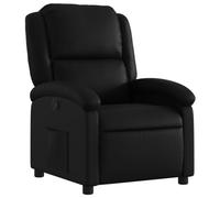 vidaXL Fauteuil inclinable Chaise de relaxation accoudoirs dossier repose-pieds Noir similicuir
