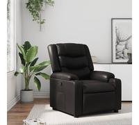 vidaXL Fauteuil réglable en similicuir noir G
