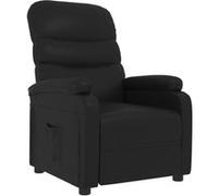 vidaXL Fauteuil inclinable Noir Similicuir Noir