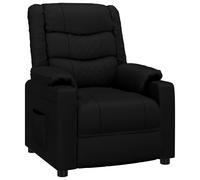 Vidaxl Fauteuil Inclinable Noir Similicuir Noir