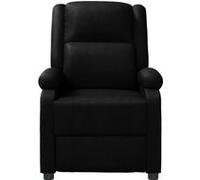 vidaXL Fauteuil inclinable Noir Similicuir Noir G