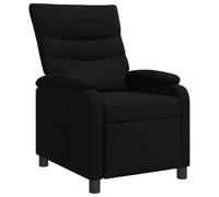 vidaXL Fauteuil inclinable Noir Tissu