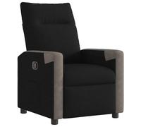 vidaXL Fauteuil inclinable Noir Tissu