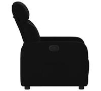 vidaXL Fauteuil inclinable – Chaise avec repose-pieds, dossier et accoudoirs – Moderne tissu noir