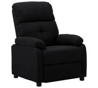 vidaXL Fauteuil inclinable Noir Tissu