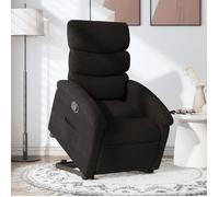 vidaXL Fauteuil inclinable noir tissu, chaise inclinable, fauteuil inclinable pour personnes âgées, fauteuil releveur 3203980
