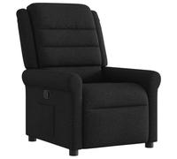 vidaXL Fauteuil inclinable Noir Tissu, Fauteuil, Fauteuil inclinable TV, Poussette, Fauteuil inclinable pour Personnes âgées, Fauteuil canapé
