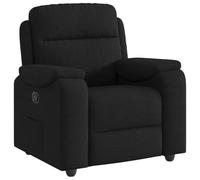 vidaXL Fauteuil inclinable Noir Tissu, Fauteuil, Fauteuil inclinable TV, Poussette, Fauteuil inclinable pour Personnes âgées, Fauteuil canapé