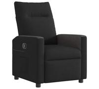 vidaXL Fauteuil inclinable Noir Tissu, Fauteuil, Fauteuil inclinable TV, Poussette, Fauteuil inclinable pour Personnes âgées, Fauteuil canapé