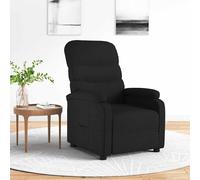 Vidaxl Fauteuil Inclinable Noir Tissu Noir