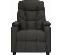 vidaXL Fauteuil inclinable Noir Tissu Noir G