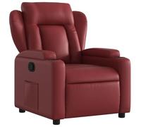 vidaXL Fauteuil inclinable Chaise de relaxation 372431 Porte-gobelets Dossier et accoudoirs Rouge