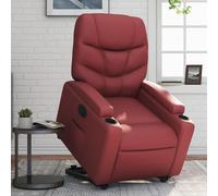 vidaXL Fauteuil inclinable Rouge bordeaux Similicuir