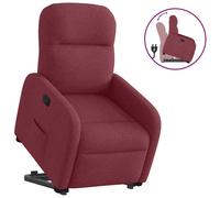 vidaXL Fauteuil inclinable rouge bordeaux tissu