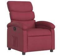 vidaXL Fauteuil inclinable – Chaise de relaxation moderne avec repose-pied, tissu rouge bordeaux