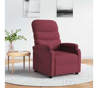 vidaXL Fauteuil Inclinable, Siège avec Accoudoirs et Dossier, Chaise de Relaxation avec Repose-Pied, Meuble de Salon, Moderne, Rouge Bordeaux Tissu