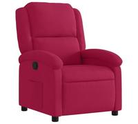vidaXL Fauteuil inclinable TV moderne avec dossier et repose-pied Velours rouge bordeaux