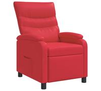 vidaXL Fauteuil inclinable Rouge Simili Cuir