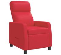 vidaXL Fauteuil inclinable Rouge Simili Cuir