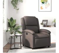 Fauteuil réglable echt leer marron foncé