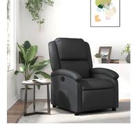 vidaXL Fauteuil Inclinable, Siège avec Accoudoirs, Chaise de Relaxation avec Dossier, Fauteuil TV de Salon, Moderne, Noir 371789