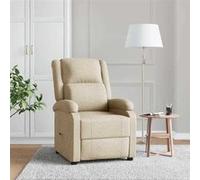 vidaXL Fauteuil Inclinable, Siège avec Accoudoirs et Dossier, Chaise de Relaxation avec Repose-pied, Meuble de Salon, 340180 Beige G
