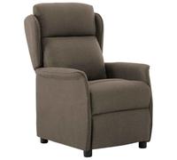 vidaXL Fauteuil inclinable Taupe 66.5 x 94 x 101.5 cm Polyester, Chaise compacte réglable, Fauteuil Moderne, Confort Lounge, Dossier Ajustable, Tissu résistant, Assise d'intérieur