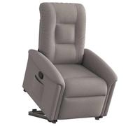 vidaXL Fauteuil inclinable en tissu taupe – releveur électrique