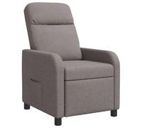 vidaXL Fauteuil inclinable Taupe Tissu