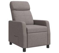 vidaXL Fauteuil inclinable Taupe Tissu