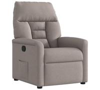 vidaXL Fauteuil inclinable Taupe Tissu