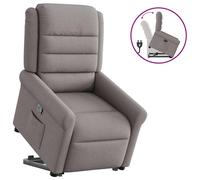 vidaXL Fauteuil inclinable taupe tissu