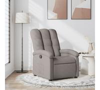 vidaXL Fauteuil inclinable 371735 – Chaise de relaxation avec dossier et repose-pied – Tissu taupe