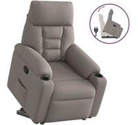 vidaXL Fauteuil inclinable Taupe Tissu