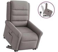 vidaXL Fauteuil inclinable taupe tissu