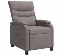 vidaXL Fauteuil inclinable Taupe Tissu