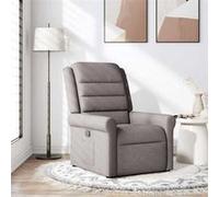 vidaXL Fauteuil inclinable Taupe Tissu, fauteuil, fauteuil inclinable TV, poussette, fauteuil inclinable pour personnes 4015643 Gris G