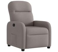 vidaXL Fauteuil inclinable Taupe Tissu, Fauteuil, Fauteuil inclinable TV, Poussette, Fauteuil inclinable pour Personnes âgées, Fauteuil canapé