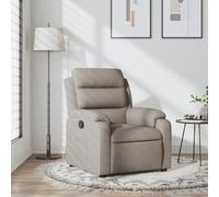 Vidaxl Fauteuil Inclinable Taupe Tissu Gris