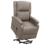 Vidaxl Fauteuil Inclinable Taupe Tissu Gris