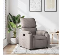 Vidaxl Fauteuil Inclinable Taupe Tissu Gris