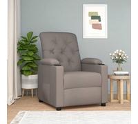 Vidaxl Fauteuil Inclinable Taupe Tissu Gris