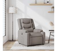 Vidaxl Fauteuil Inclinable Taupe Tissu Gris
