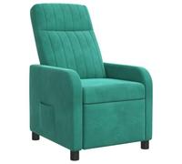 vidaXL Fauteuil inclinable Turquoise Velours (V)